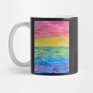 Abstract Colorful Rainbow Sunset Stripes Mug